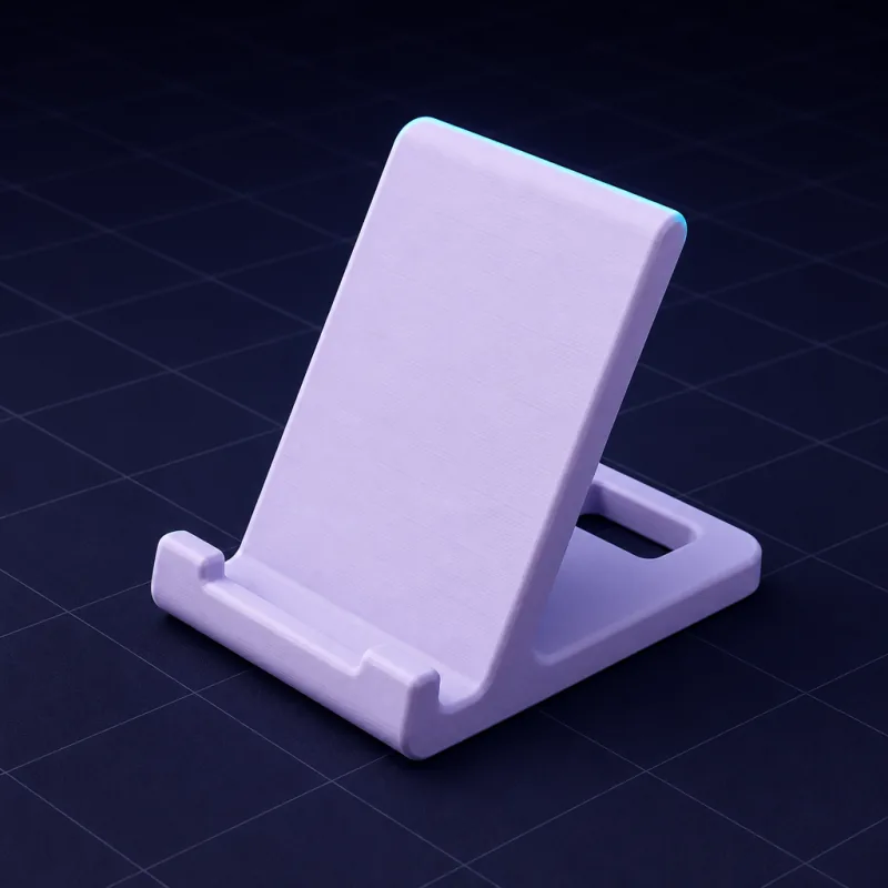 Angled phone stand, generated with SpeakCAD