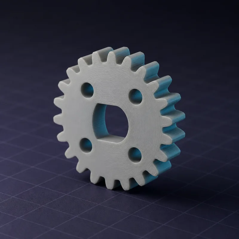 24-tooth spur gear, generated with SpeakCAD